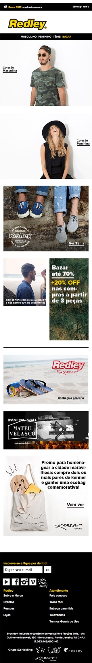Redley - Versão Mobile Website antes
