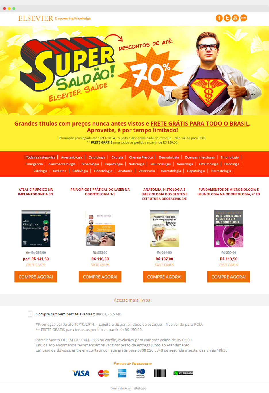 Landing Page Super Saldão - Elsevier