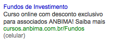 Anúncio Google Ads - ANBIMA