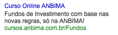 Anúncio Google Ads - ANBIMA