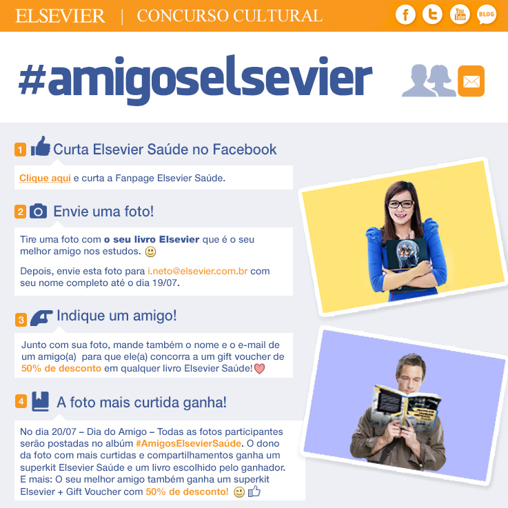 Concurso cultural Elsevier – E-flyers e banners
